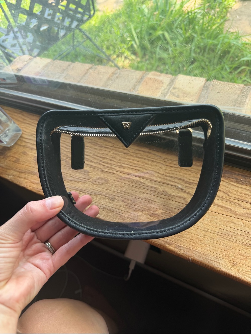 Kelly Wynne Black and Clear BRB Crossbody/Belt Bag